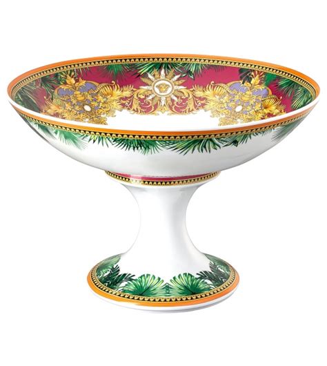 versace obstschale mit fuss ref 2710 c|versace italian tableware label.